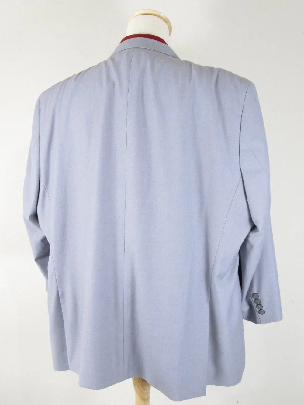 Pierre Loren Big & Tall Solid Light Gray Two Button Suit Size 56R Pants 52 X 29